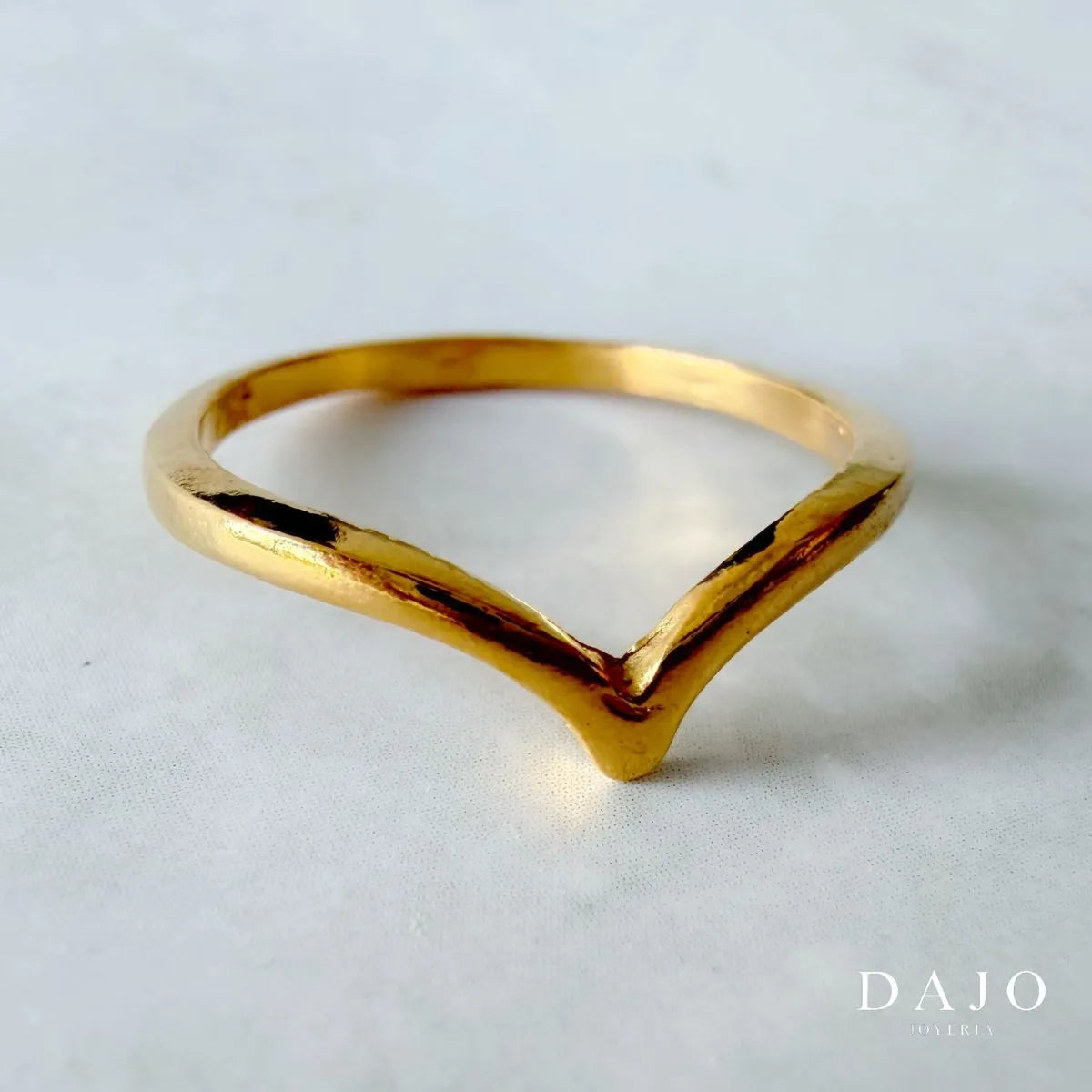 Anillo de Oro 14k Solitario con Circonia dos Oros