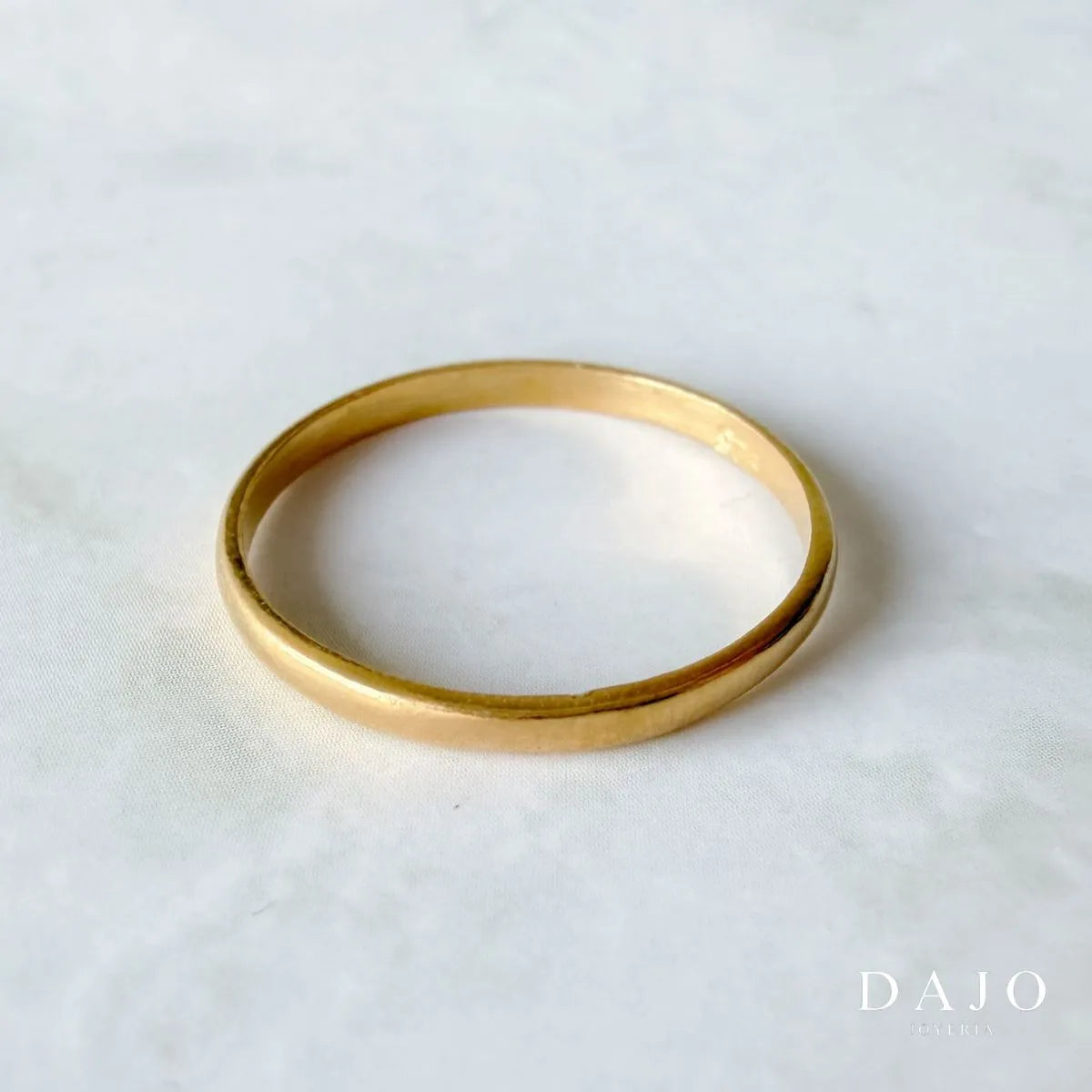 Anillo Argolla 1 mm Oro Solido plata .925 - regalo para novia o mama | DAJO Joyeria
