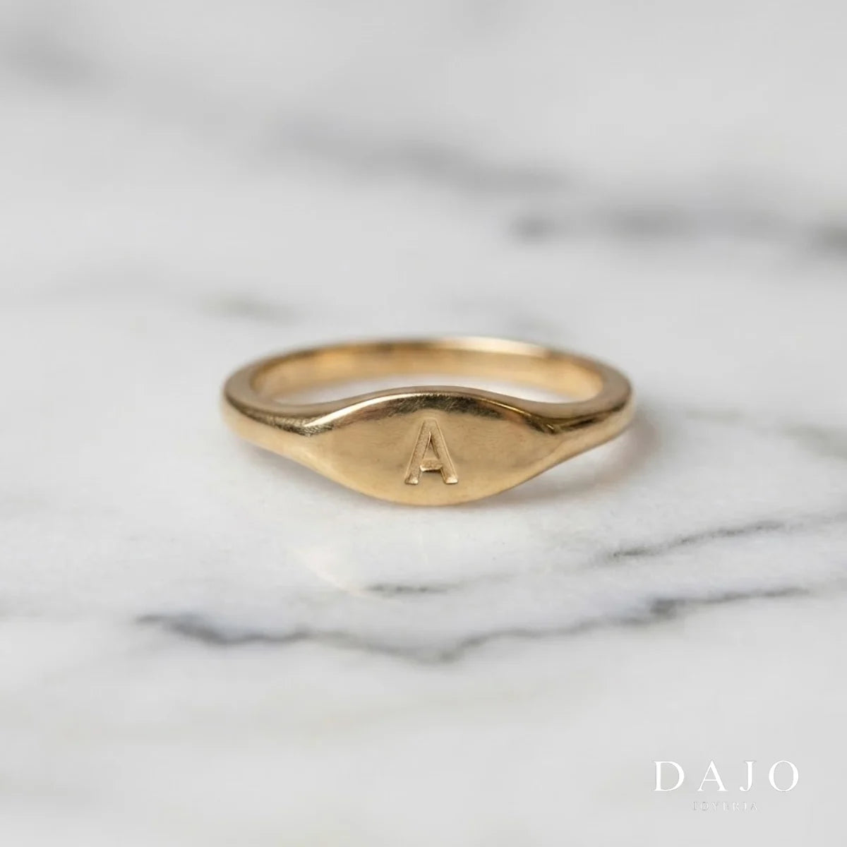 Anillo Botánica con Inicial plata .925 - regalo para novia o mama | DAJO Joyeria
