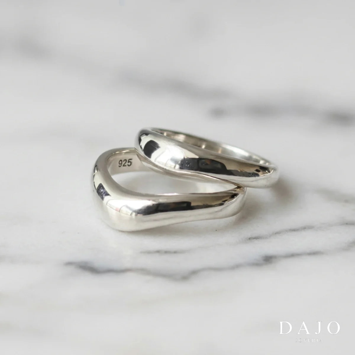 Anillos Complemento (2 piezas) plata .925 - regalo para novia o mama | DAJO Joyeria