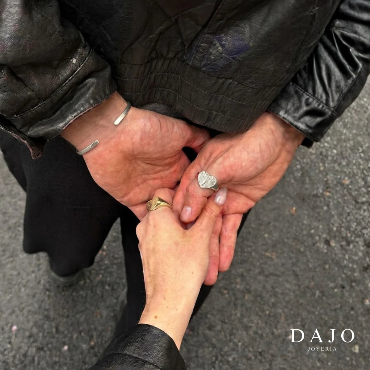 Dije Huella Latido + 1 Cadena plata .925 - anillo con huella grabada personalizado | DAJO Joyeria