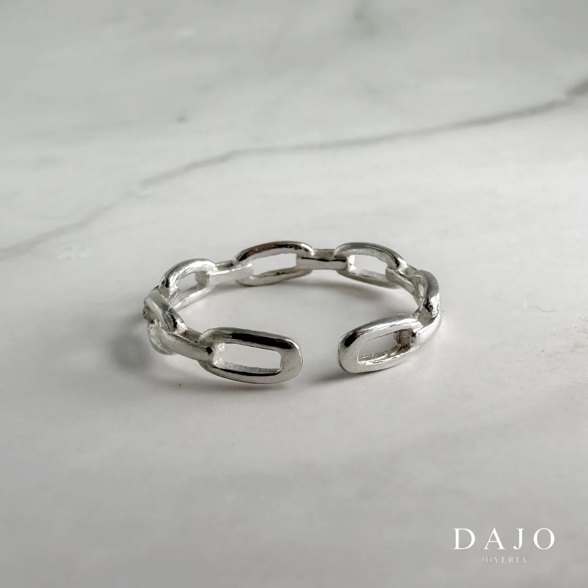Anillo de cadena plata sale