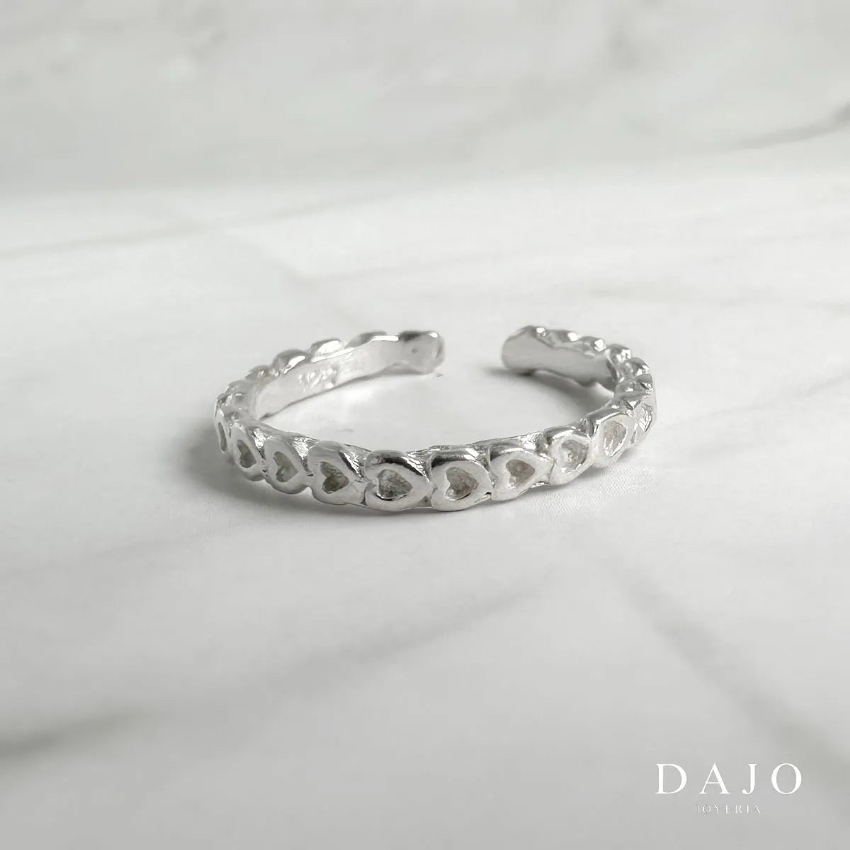 Anillo Churumbela de Corazones de plata Dajo Joyería