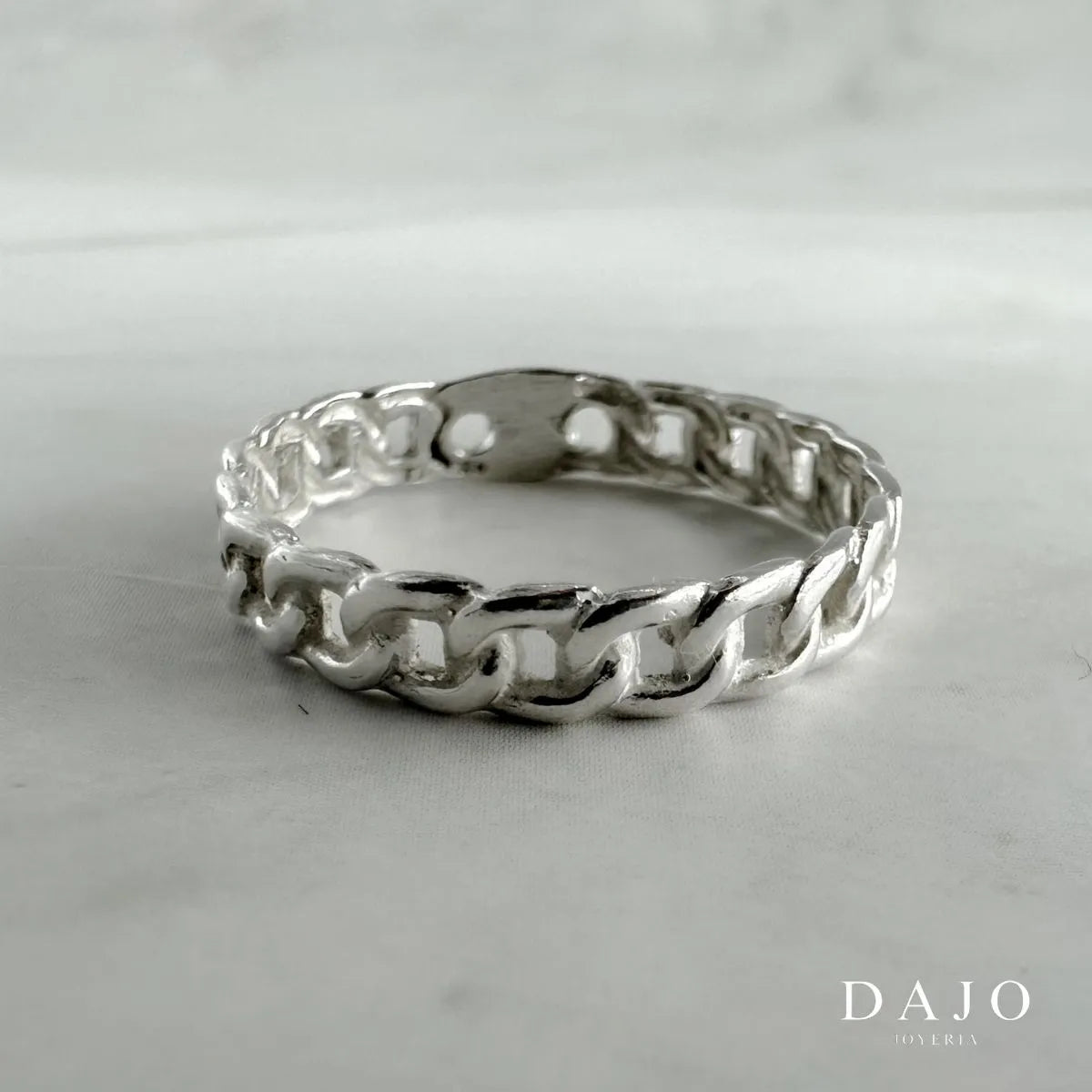 Anillo de cadena plata hotsell