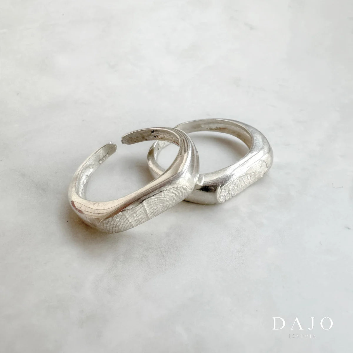 Kit Doble Anillo Huella Rectangular