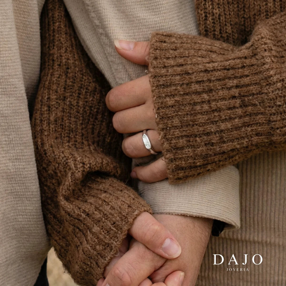 Anillo Huella Botánica - Individual plata .925 - anillo con huella grabada personalizado | DAJO Joyeria