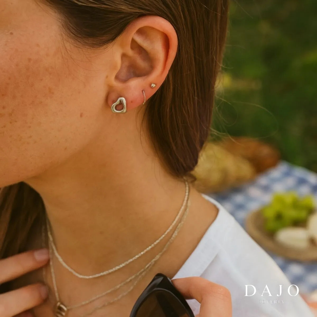 Arete Corazón Irregular plata .925 - regalo para novia o mama | DAJO Joyeria