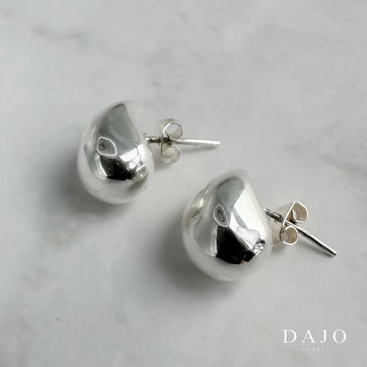 Arete Gota mediano plata .925 - regalo para novia o mama | DAJO Joyeria