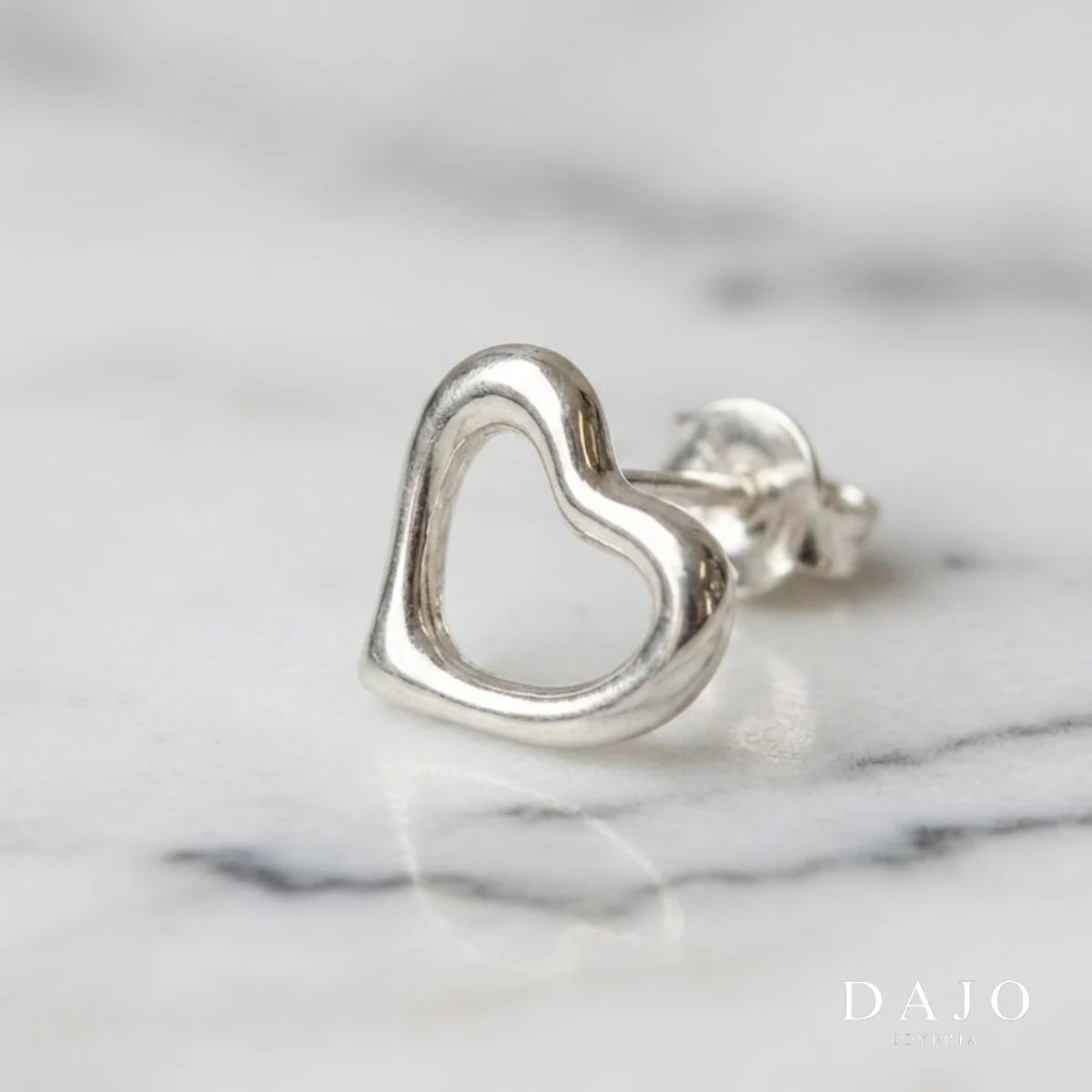 Arete Corazón Irregular plata .925 - regalo para novia o mama | DAJO Joyeria