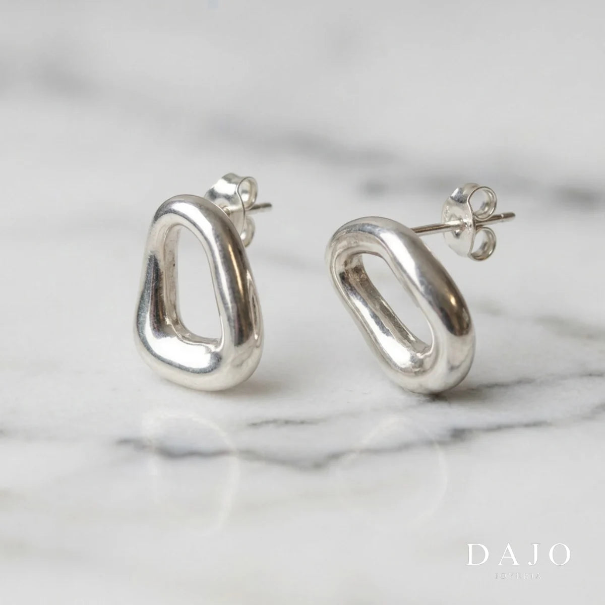 Arete Drop Irregular plata .925 - regalo para novia o mama | DAJO Joyeria