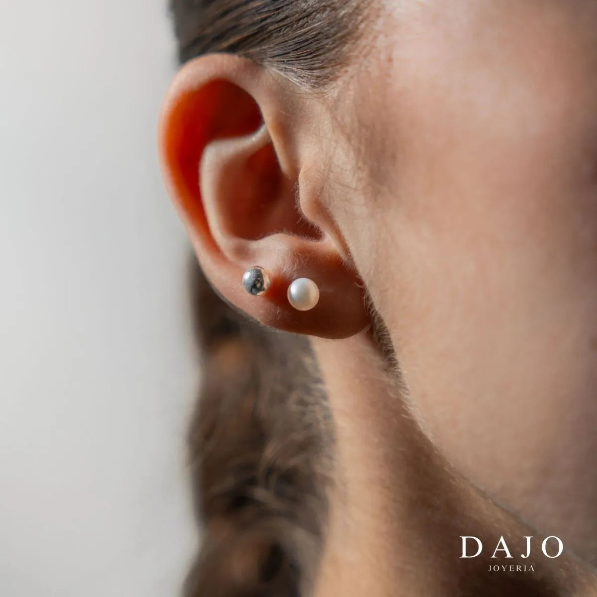Arete Perla Mediano plata .925 - regalo para novia o mama | DAJO Joyeria