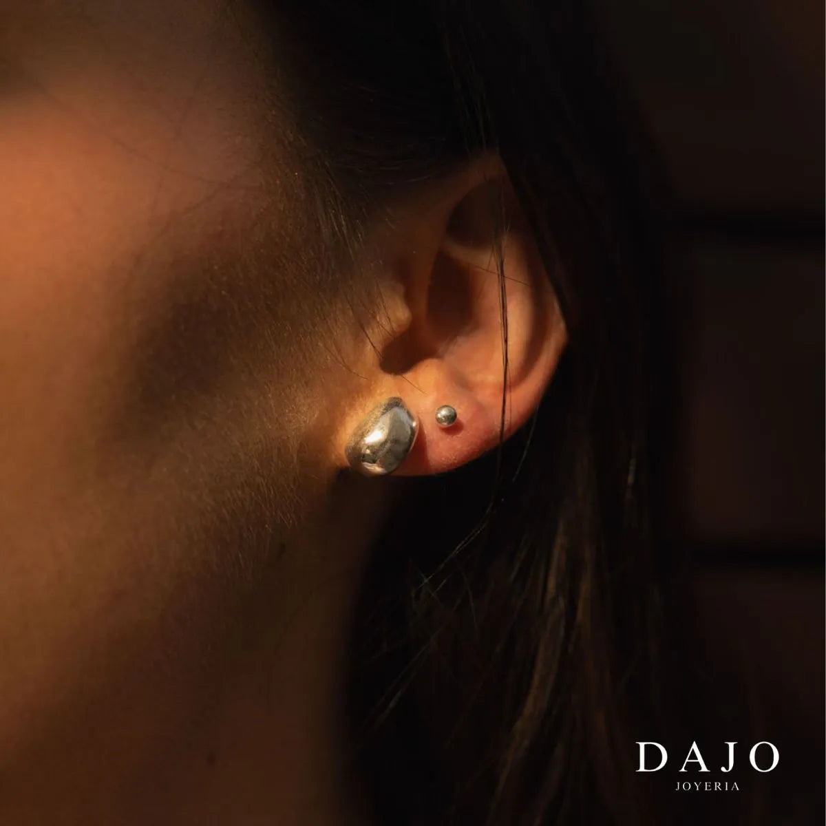 Arete Gota mediano plata .925 - regalo para novia o mama | DAJO Joyeria