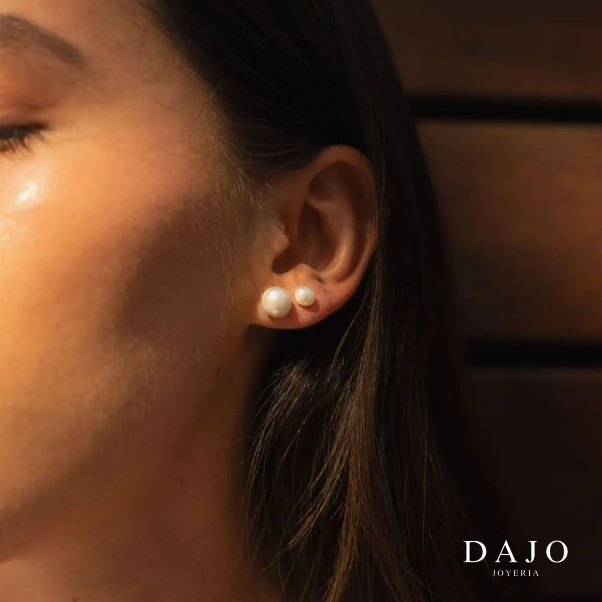 Arete Perla Grande plata .925 - regalo para novia o mama | DAJO Joyeria