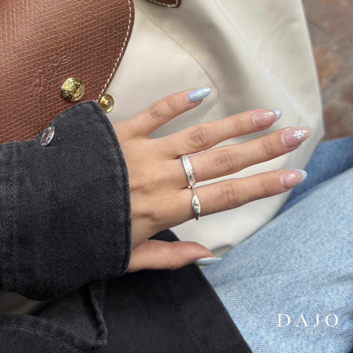Anillo Huella Argolla - Individual plata .925 - anillo con huella grabada personalizado | DAJO Joyeria
