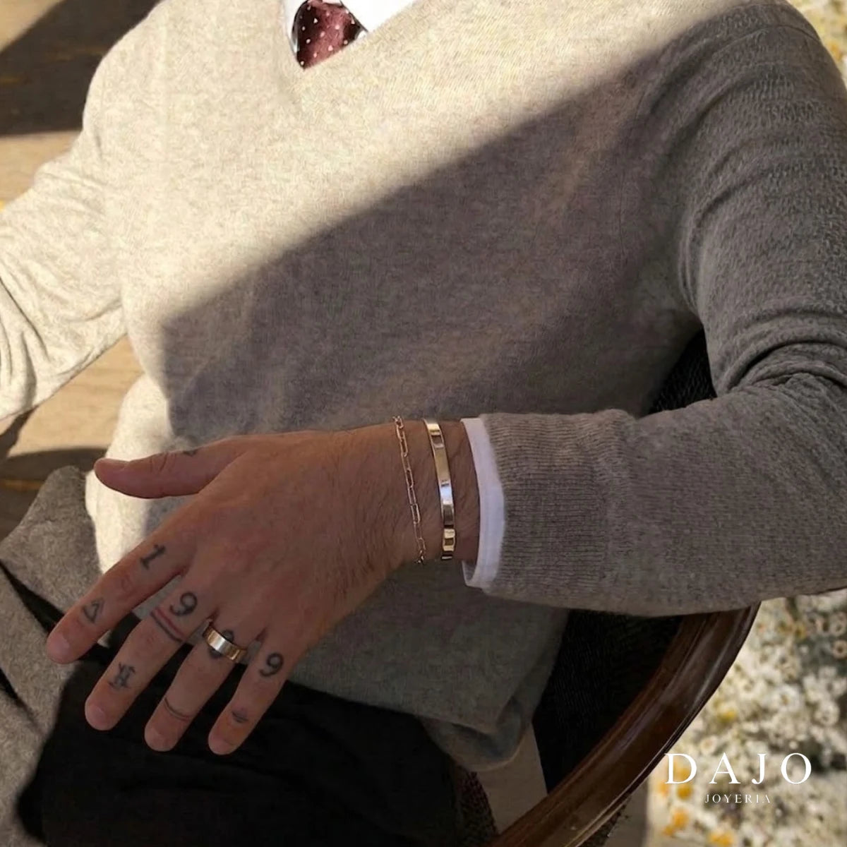 Brazalete Liso plata .925 - regalo especial para hombre o mujer | DAJO Joyeria