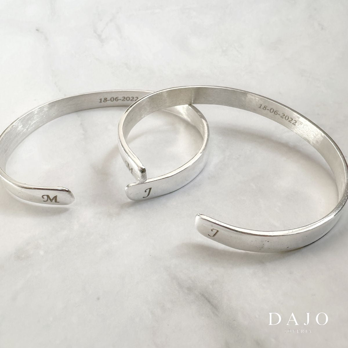 Brazalete Liso plata .925 - regalo especial para hombre o mujer | DAJO Joyeria