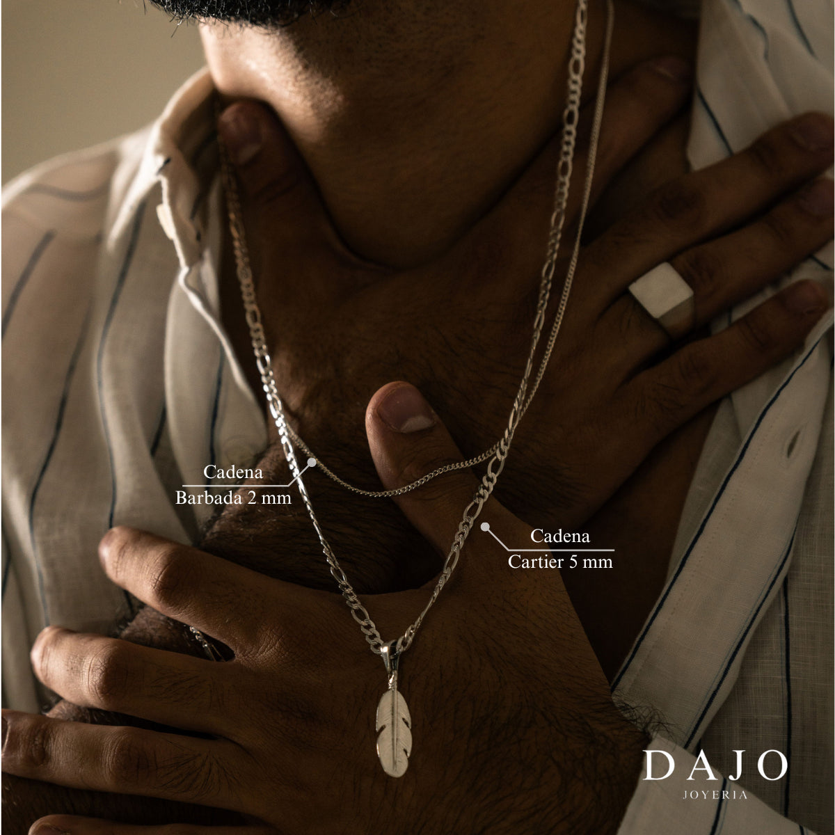 Cadena Barbada 2 mm plata .925 - regalo especial para el | DAJO Joyeria
