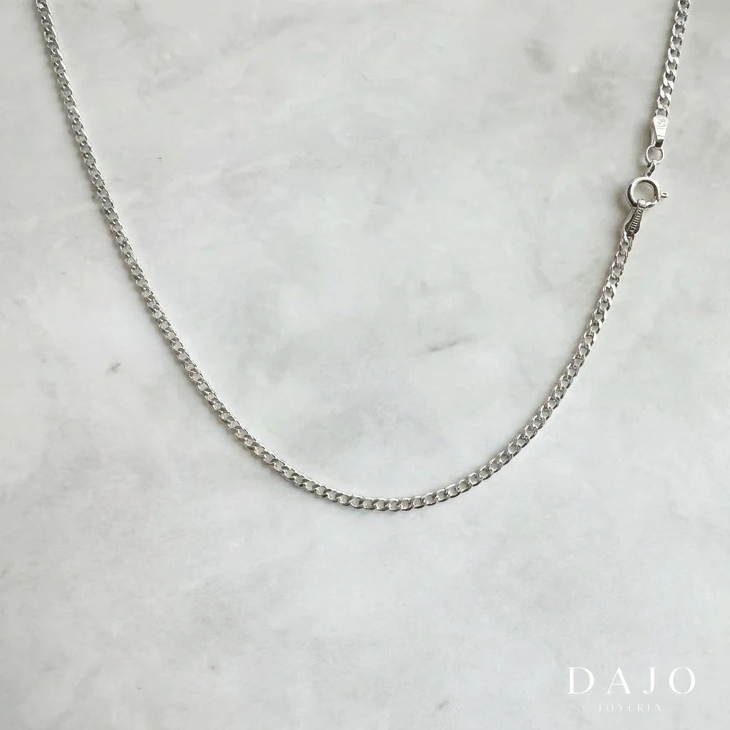 Cadena Barbada 2 mm plata .925 - regalo especial para el | DAJO Joyeria