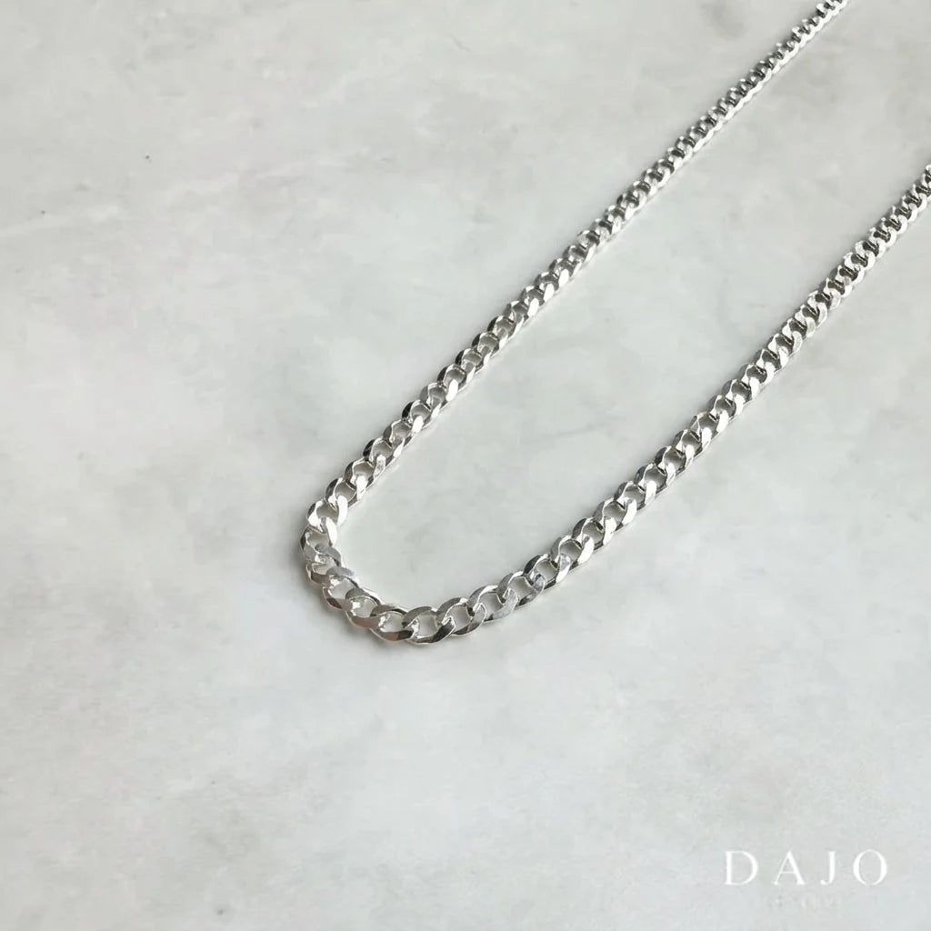 Cadena Barbada 2 mm plata .925 - regalo especial para el | DAJO Joyeria