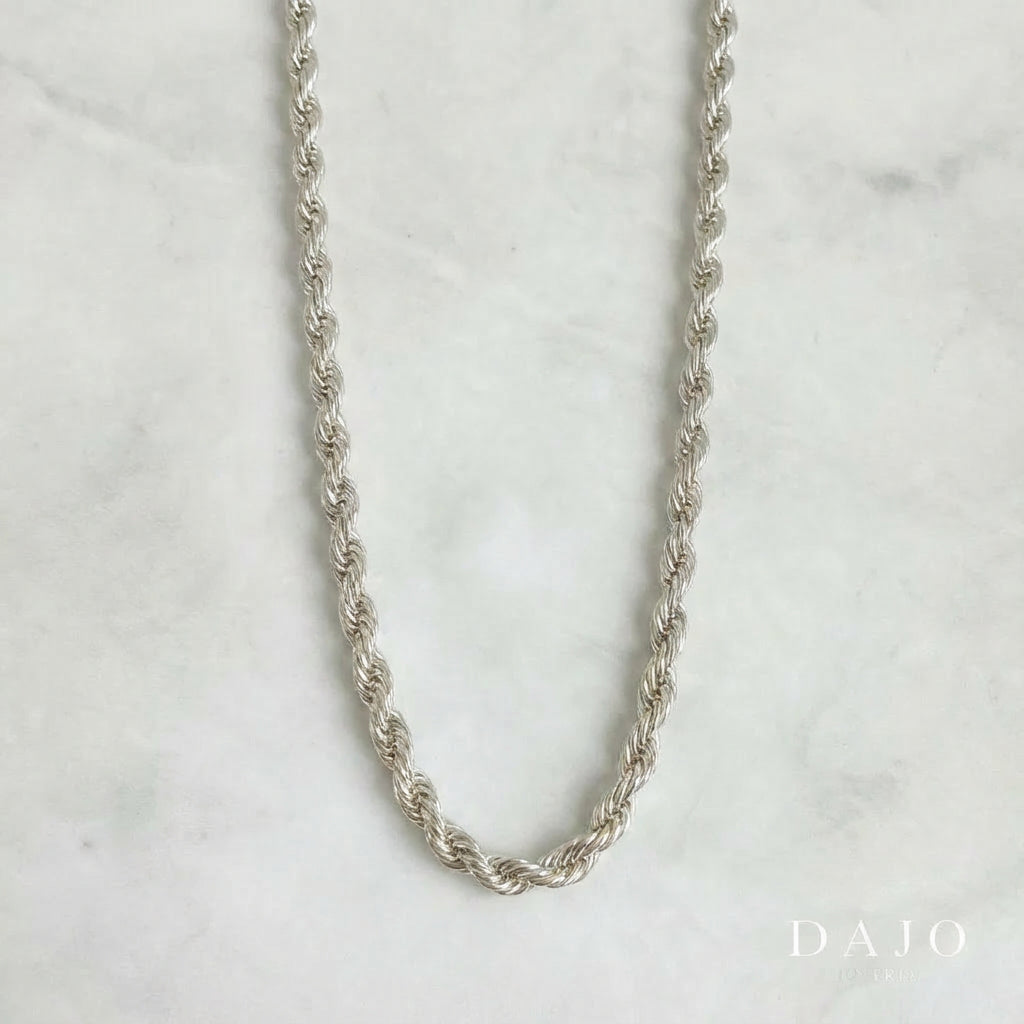 Cadena Torzal 5 mm plata .925 - regalo especial para el | DAJO Joyeria