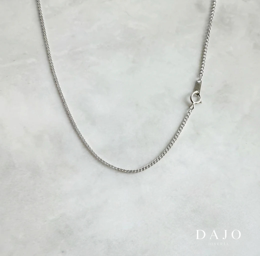 Cadena barbada 1 mm plata .925 - regalo especial para el | DAJO Joyeria