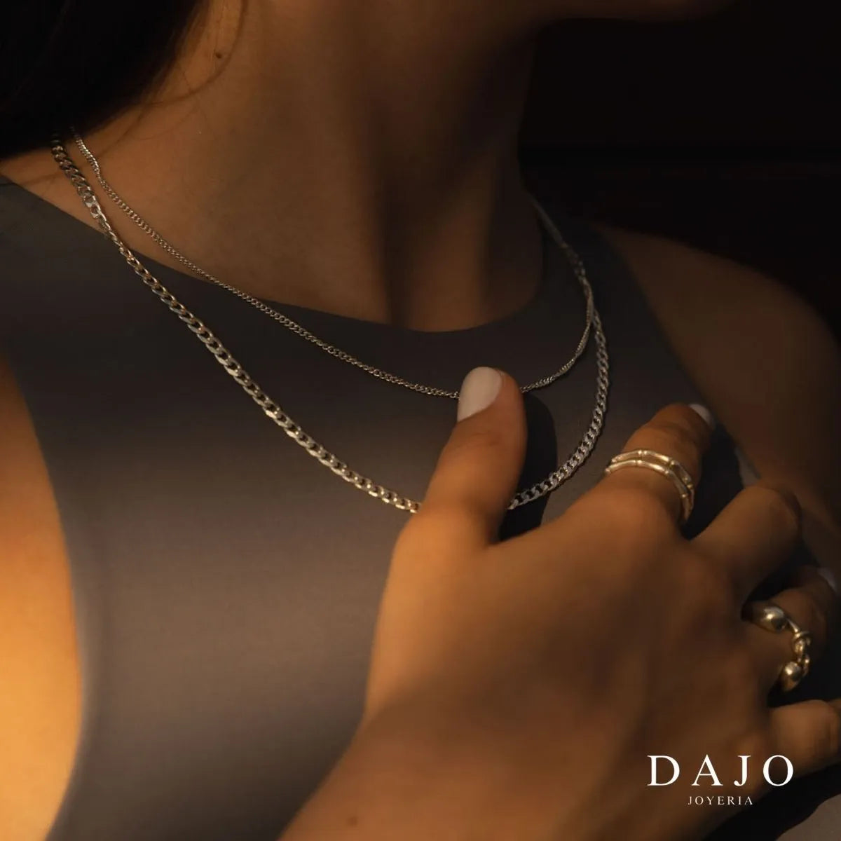 Cadena Barbada 4 mm plata .925 - regalo especial para el | DAJO Joyeria