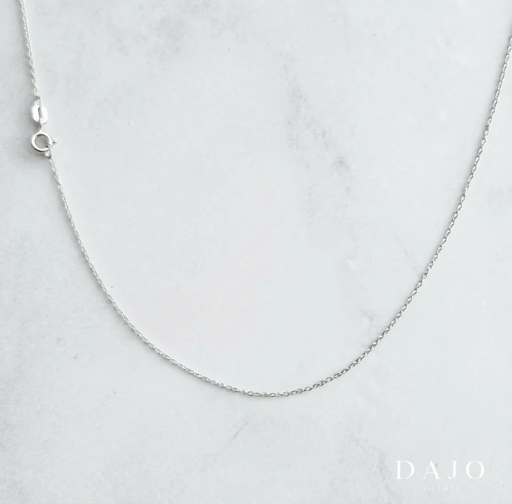 Cadena Mini Eslabón 1mm plata .925 - regalo especial para el | DAJO Joyeria