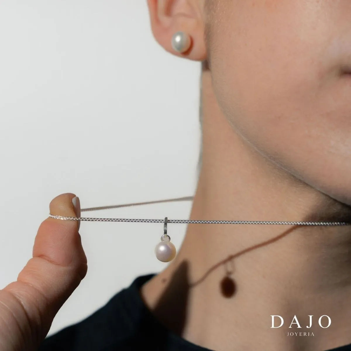 Dije Perla plata .925 - joyeria artesanal hecha a mano en Mexico | DAJO