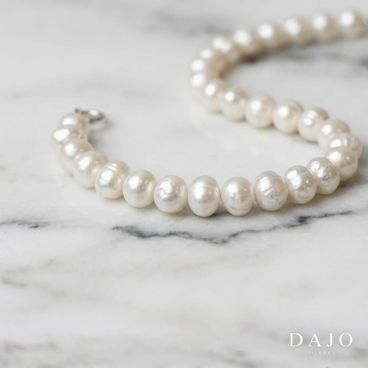 Collar de perlas plata .925 - joyeria artesanal hecha a mano en Mexico | DAJO