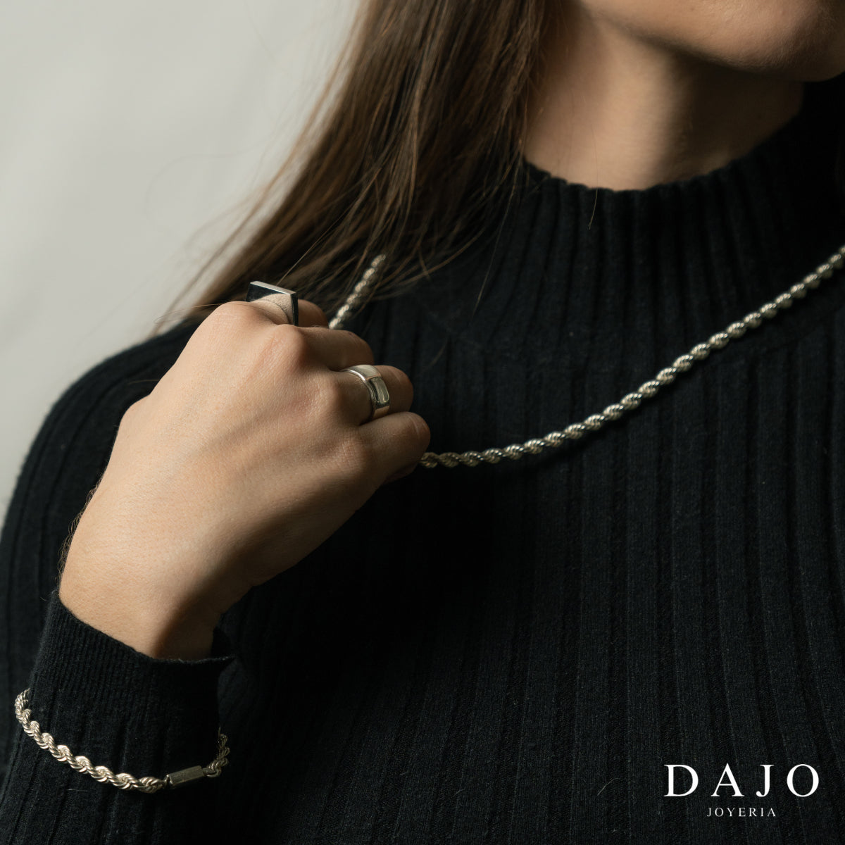Cadena Torzal 5 mm plata .925 - regalo especial para el | DAJO Joyeria