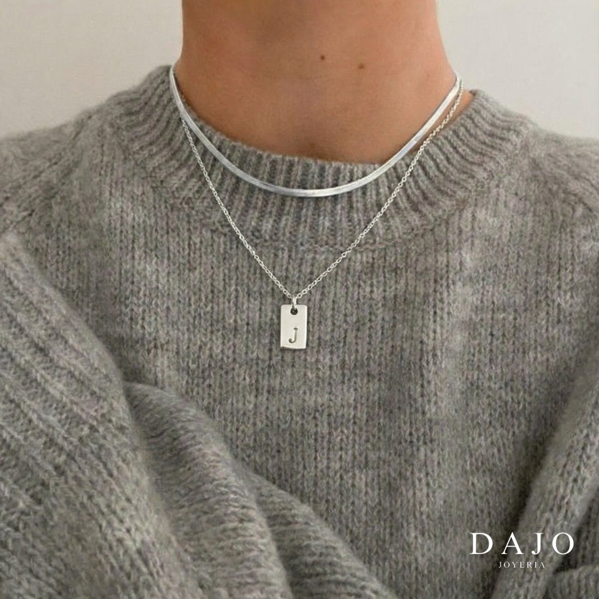 Dije Marco + Cadena plata .925 - regalo especial para el | DAJO Joyeria
