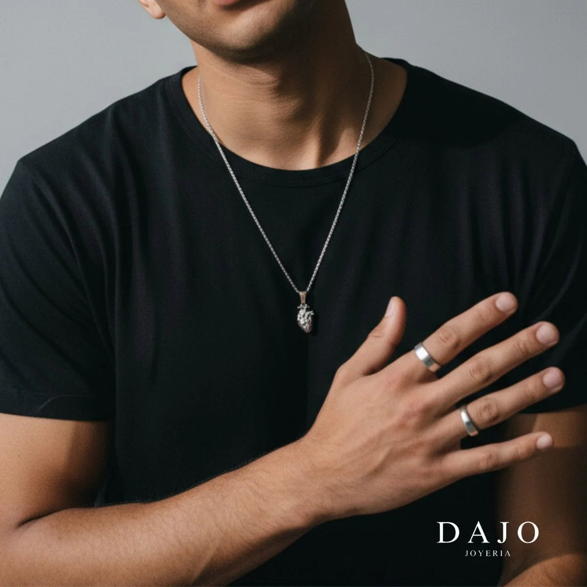 Dije Corazón Anatómico plata .925 - joyeria artesanal hecha a mano en Mexico | DAJO