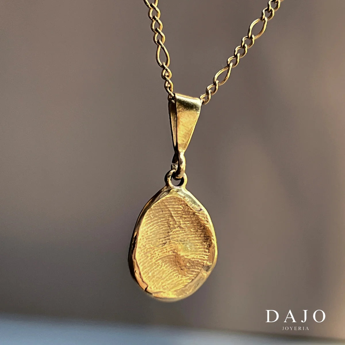 Dije Huella + Cadena plata .925 - anillo con huella grabada personalizado | DAJO Joyeria