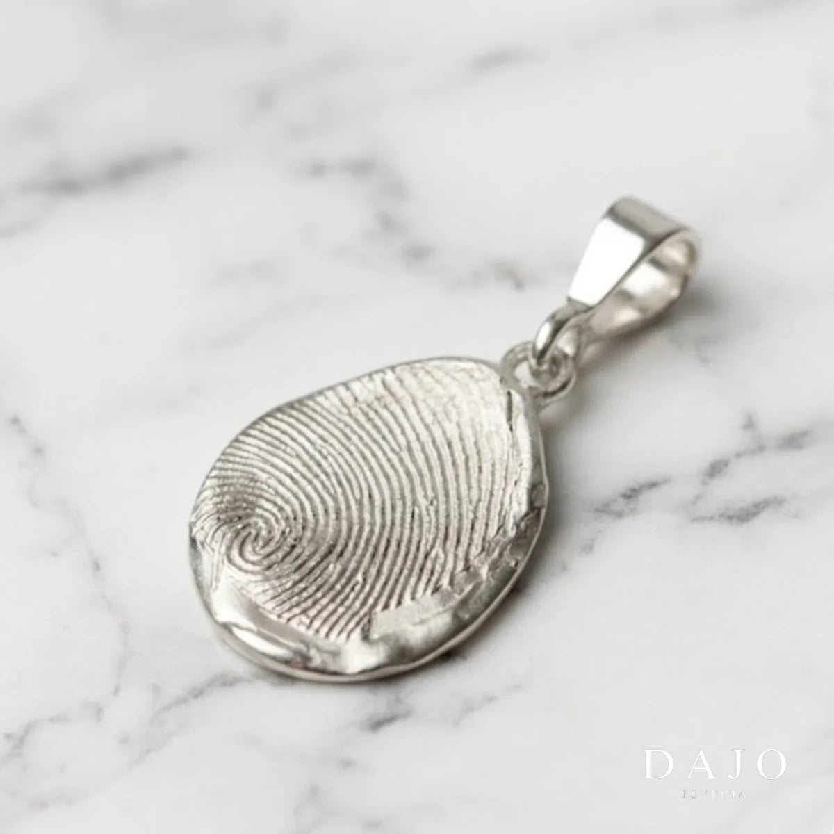 Dije Huella - Individual plata .925 - anillo con huella grabada personalizado | DAJO Joyeria