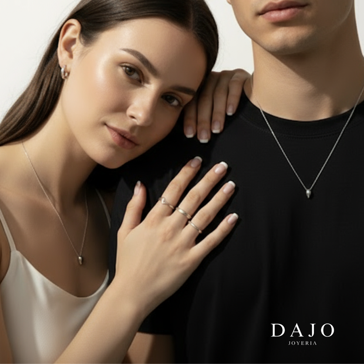 Collar Doble Corazón Half & Half