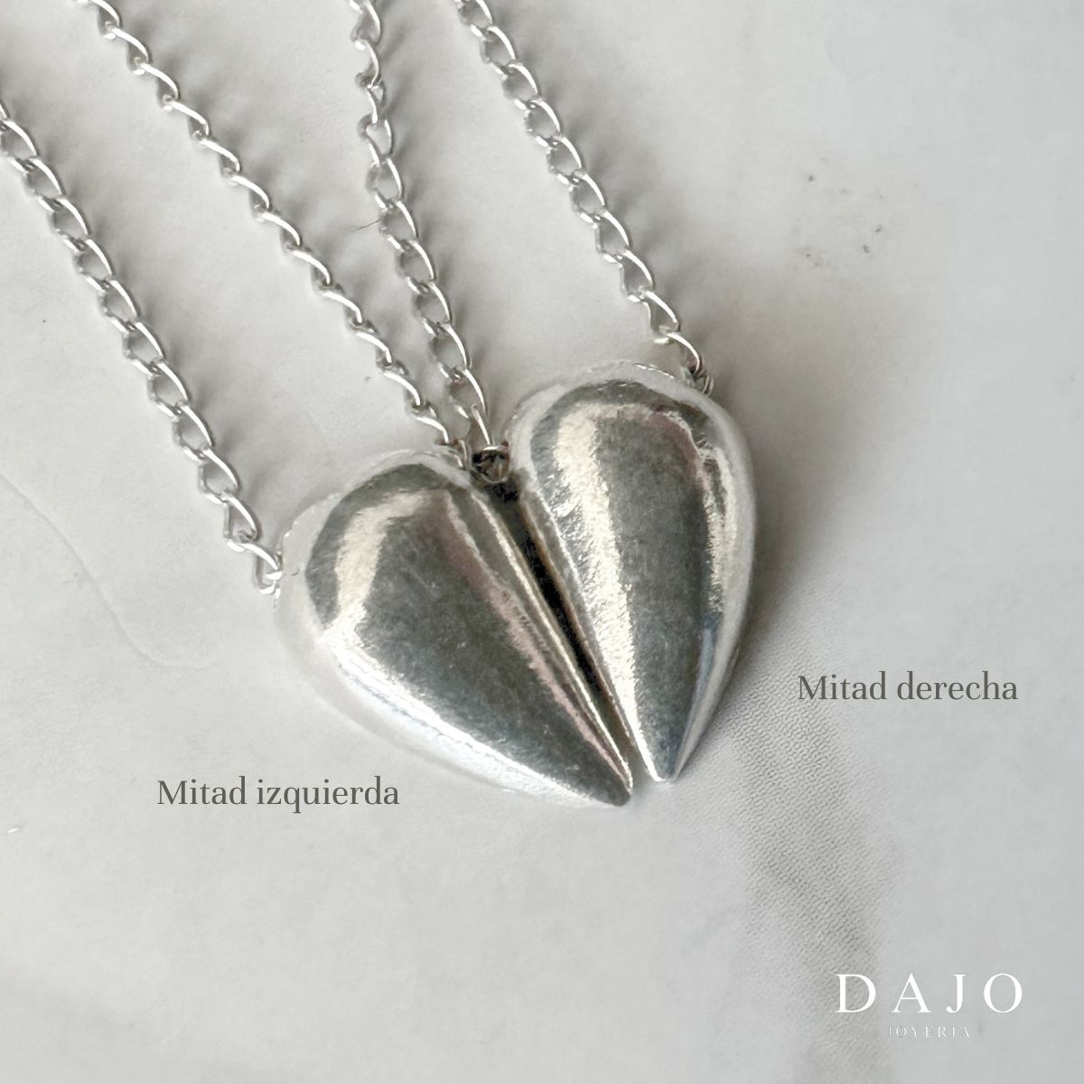 Collar Doble Corazón Half & Half