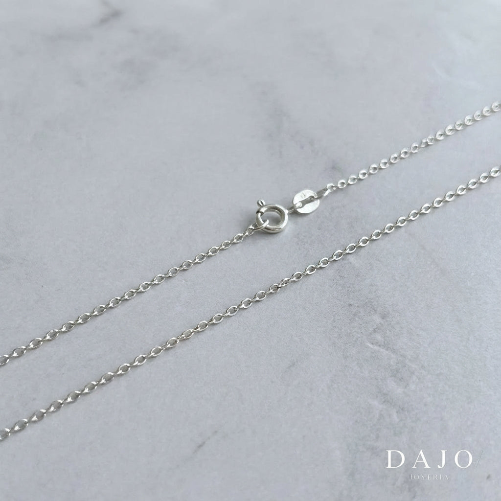 Cadena Mini Eslabón 1mm plata .925 - regalo especial para el | DAJO Joyeria
