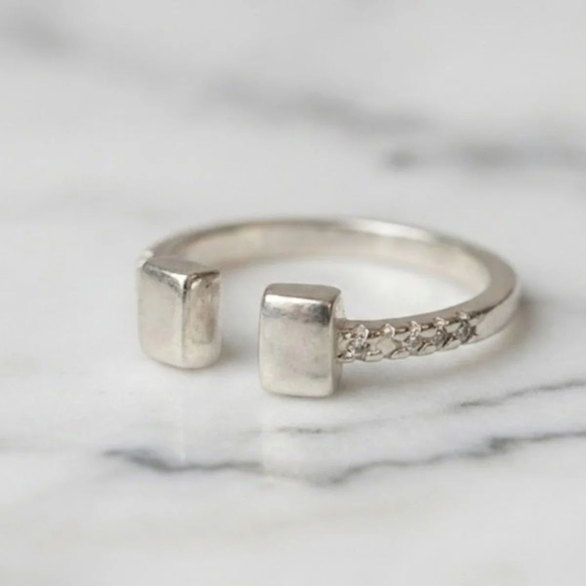 Anillo Cuadros plata .925 - regalo para novia o mama | DAJO Joyeria