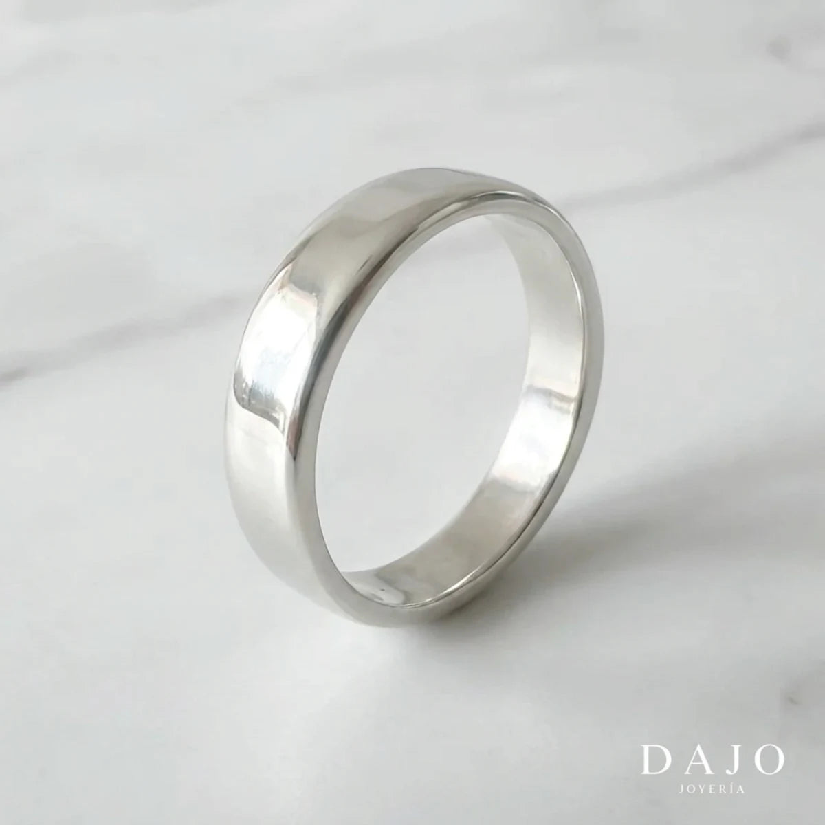Anillo Argolla 4 mm plata .925 - regalo para novia o mama | DAJO Joyeria