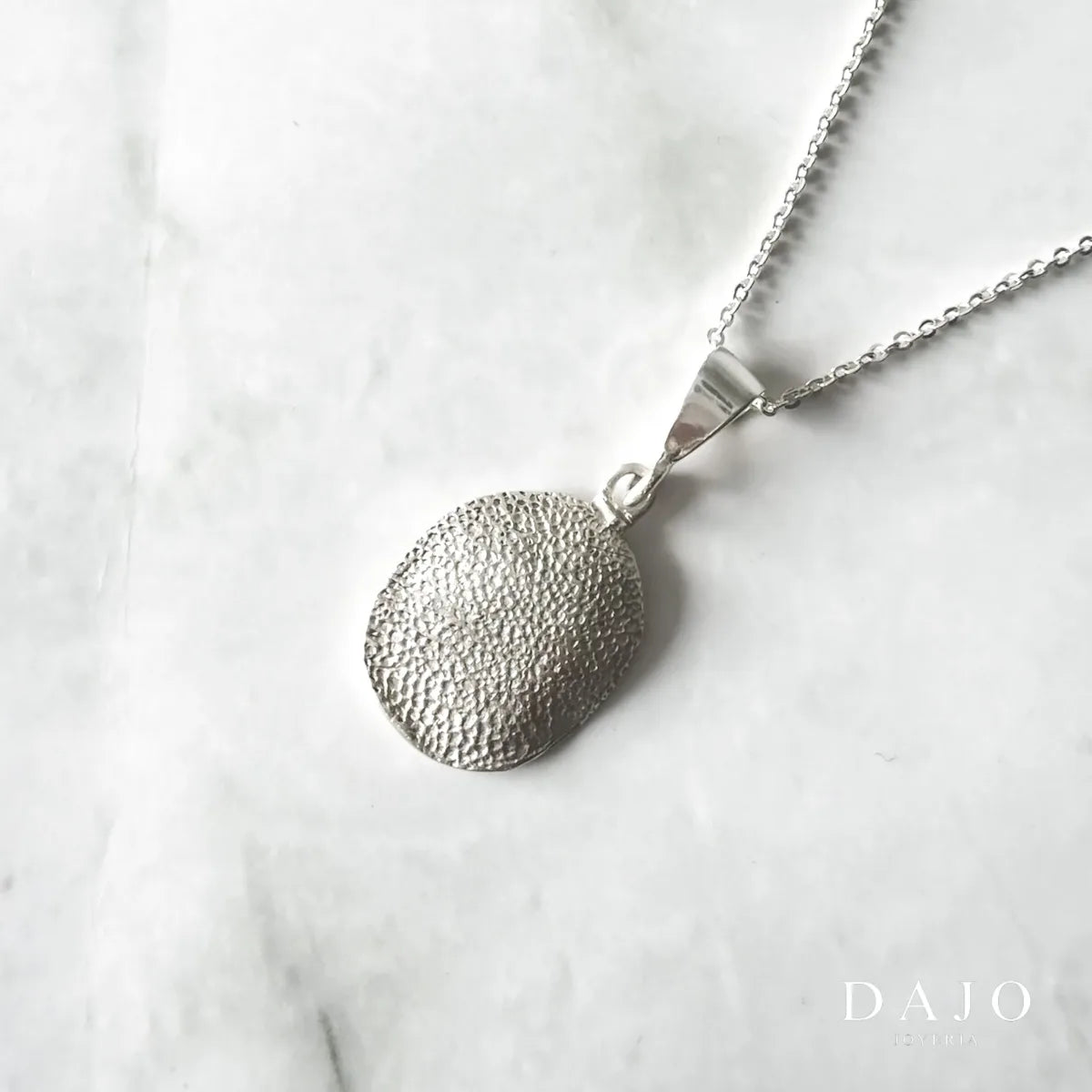 Dije Huella - Doble plata .925 - anillo con huella grabada personalizado | DAJO Joyeria