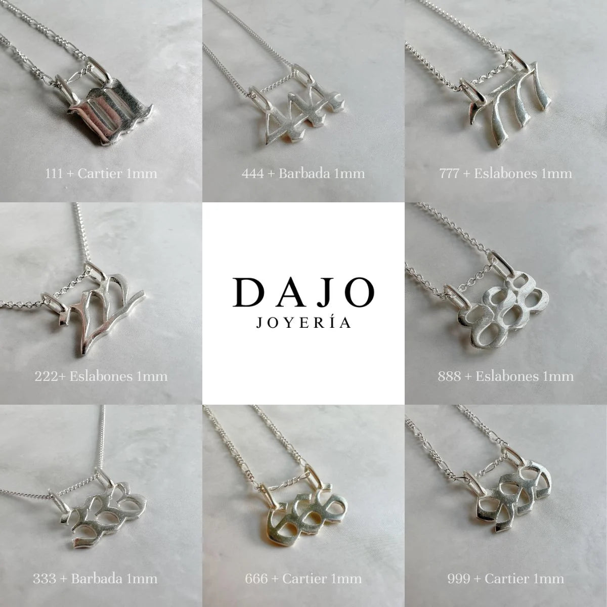 Dije Número Ángel plata .925 - joyeria artesanal hecha a mano en Mexico | DAJO