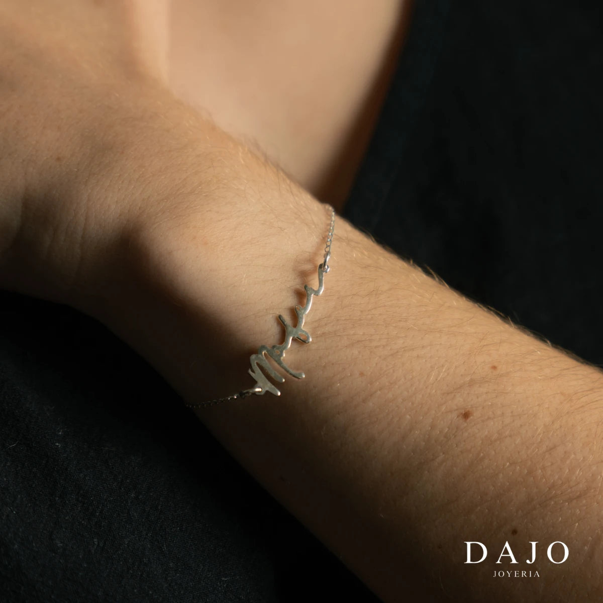 Pulsera Nombre/Frase Personalizada plata .925 - regalo especial para hombre o mujer | DAJO Joyeria