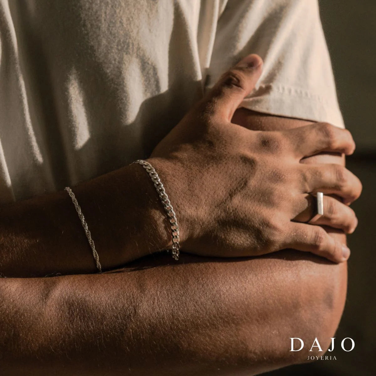 Pulsera Barbada 5 mm plata .925 - regalo especial para hombre o mujer | DAJO Joyeria