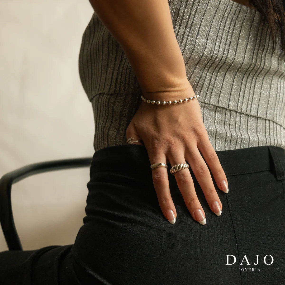 Pulsera Bola 5 mm plata .925 - regalo especial para hombre o mujer | DAJO Joyeria