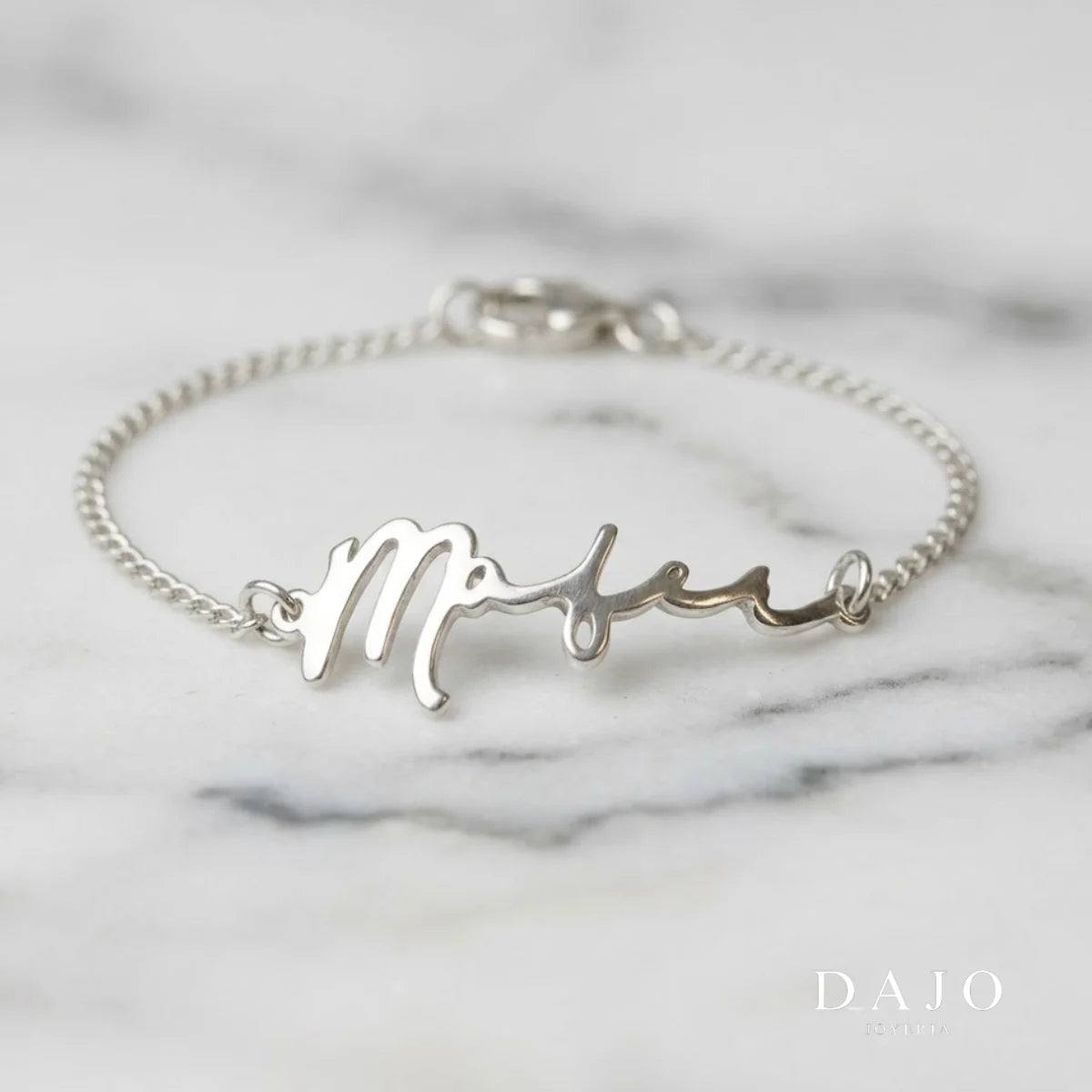 Pulsera Nombre/Frase Personalizada plata .925 - regalo especial para hombre o mujer | DAJO Joyeria