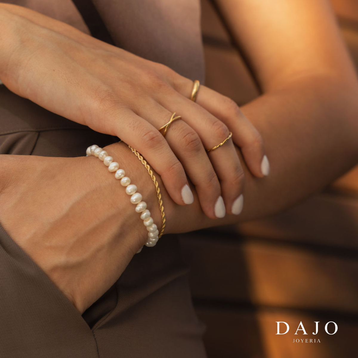 Pulsera Perlas Full plata .925 - regalo especial para hombre o mujer | DAJO Joyeria