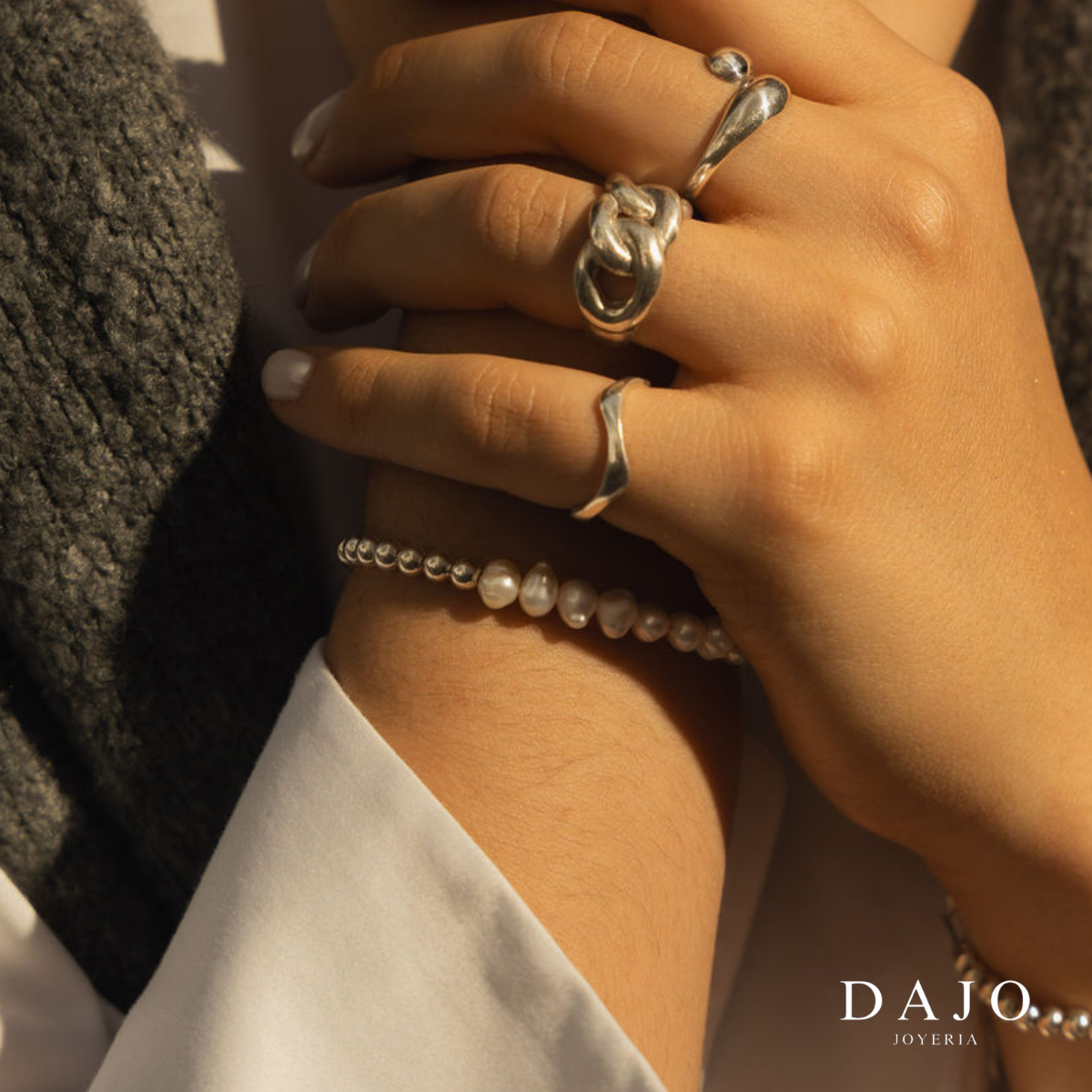 Pulsera Perlas y Plata plata .925 - regalo especial para hombre o mujer | DAJO Joyeria