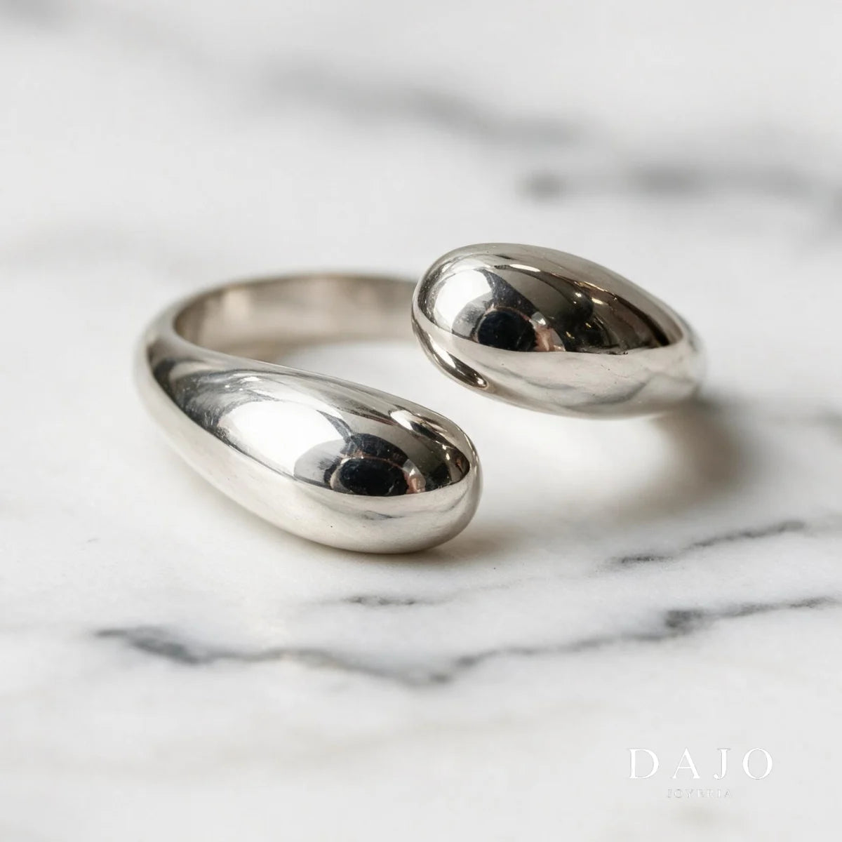 Anillo Doble gota plata .925 - regalo para novia o mama | DAJO Joyeria