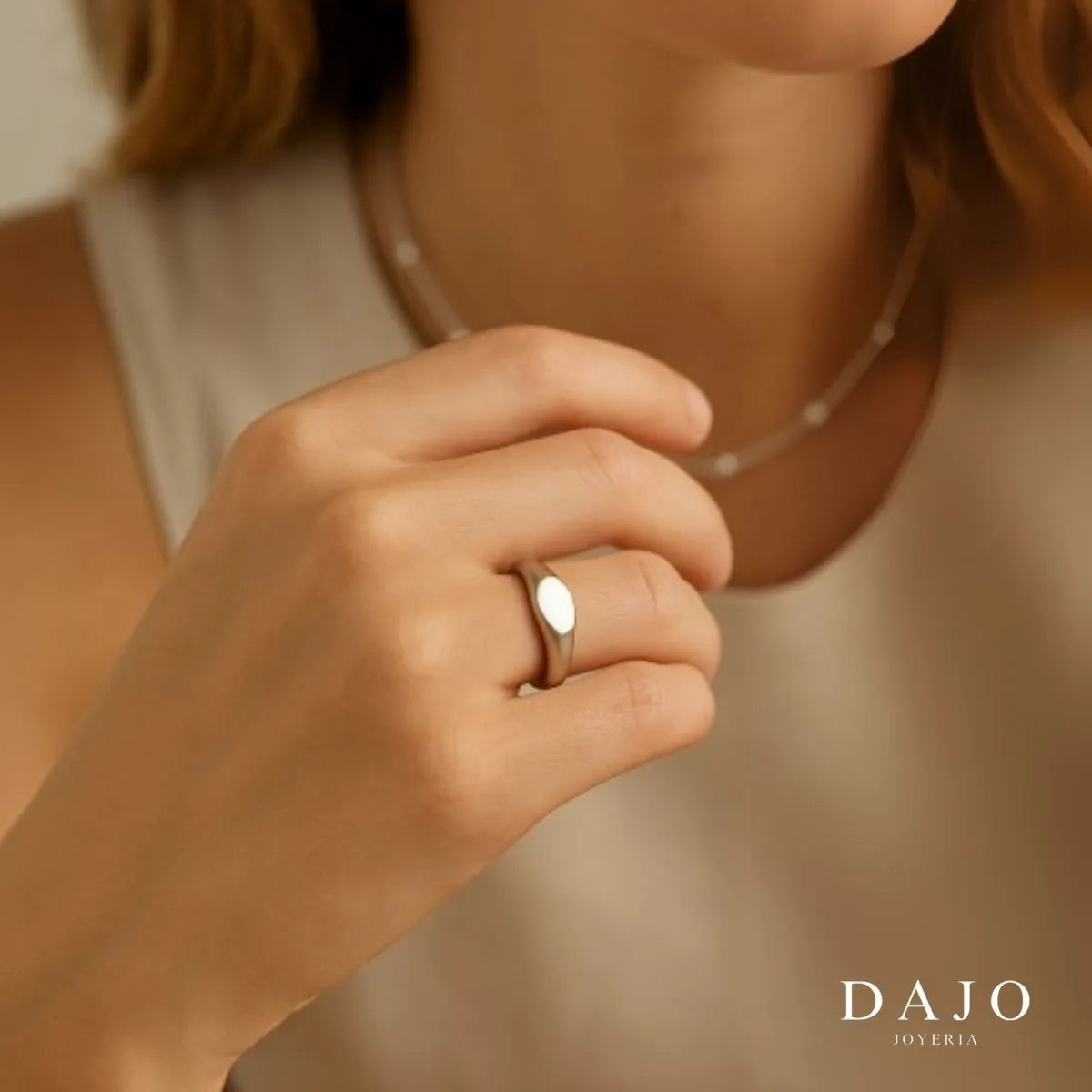 Anillo Oval plata .925 - regalo para novia o mama | DAJO Joyeria