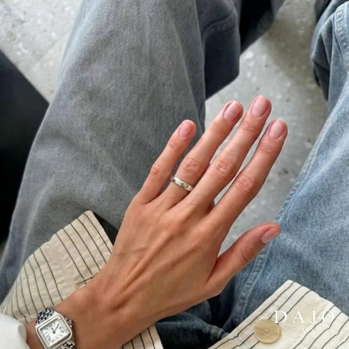 Anillo Argolla 4 mm plata .925 - regalo para novia o mama | DAJO Joyeria